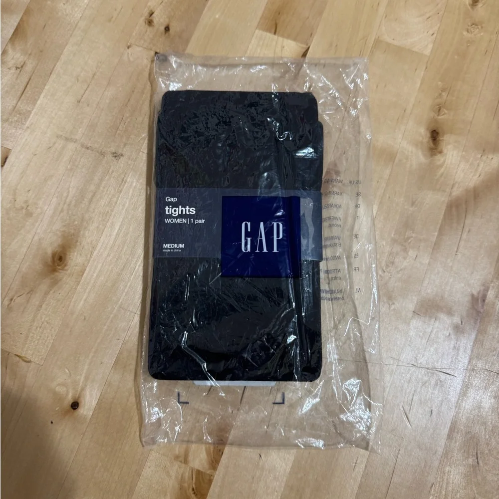 GAP Opaque Tights Black Medium NWT Layering Lagenlook Winter